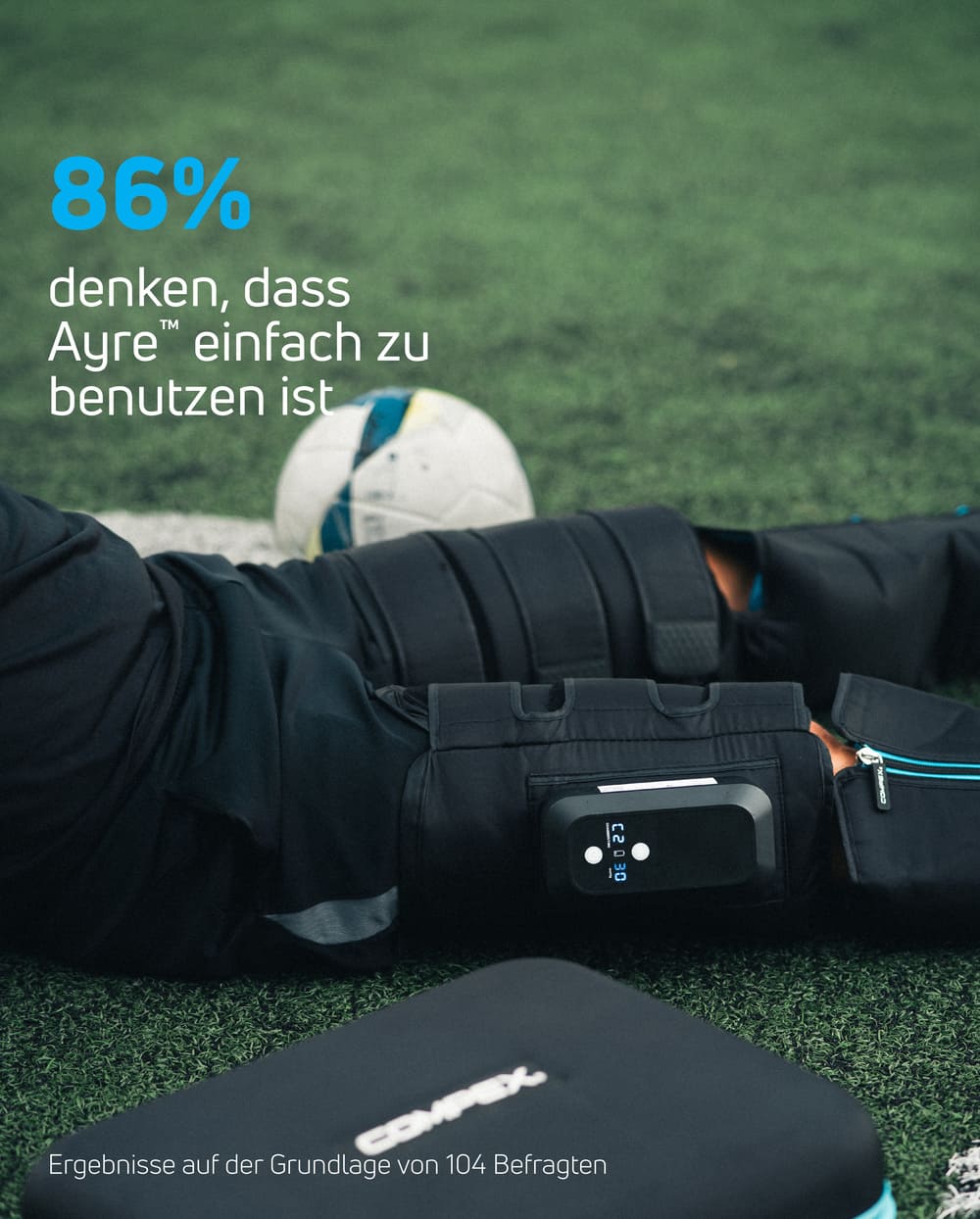 86% denken, dass die Compex Ayre™ Recovery und Kompressionsboots einfach zu benutzen ist