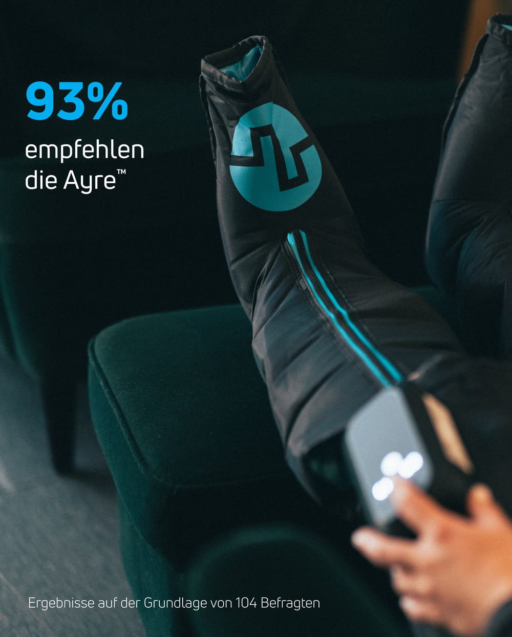 93% empfehlen die Compex Ayre™ Recovery und Kompressionsboots