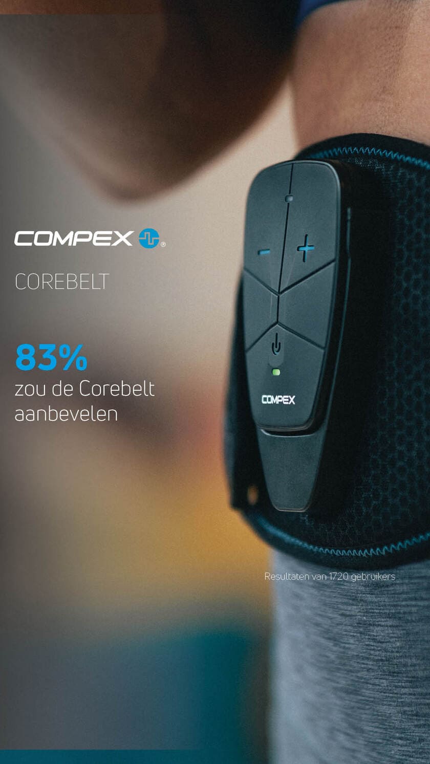 83% zouden de Compex Corebelt aanbevelen