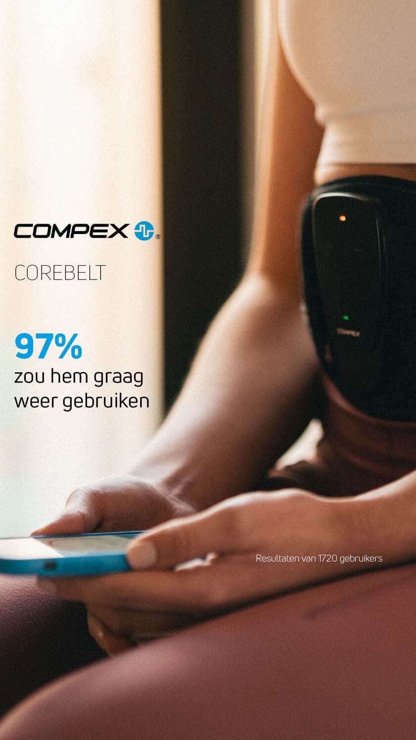 97% zijn blij om de Compex Corebelt opnieuw te gebruiken