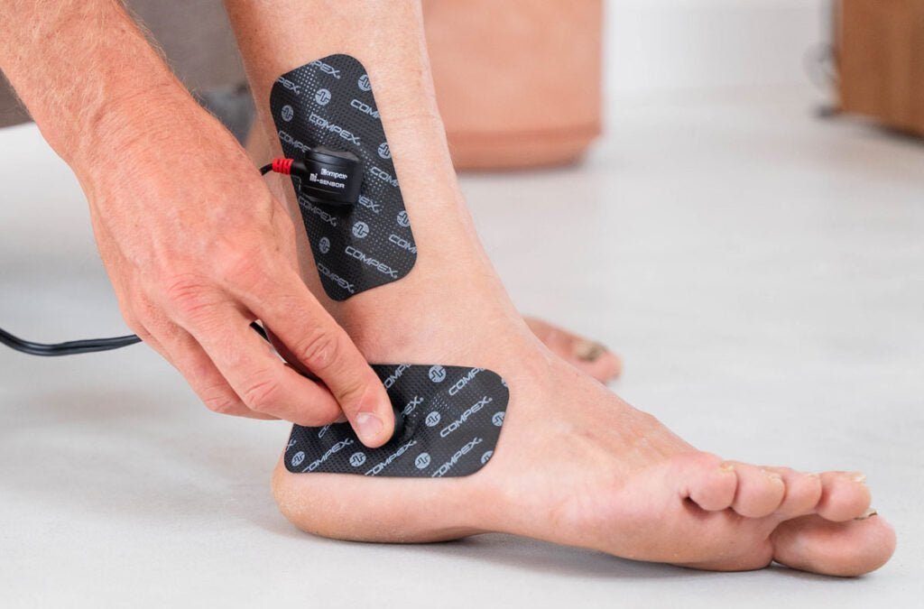 Esguince de Tobillo tratar el dolor con Electroestimulación