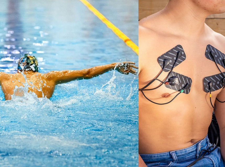 Une personne qui renforce ses pectoraux à l'aide de l'électrostimulation Compex