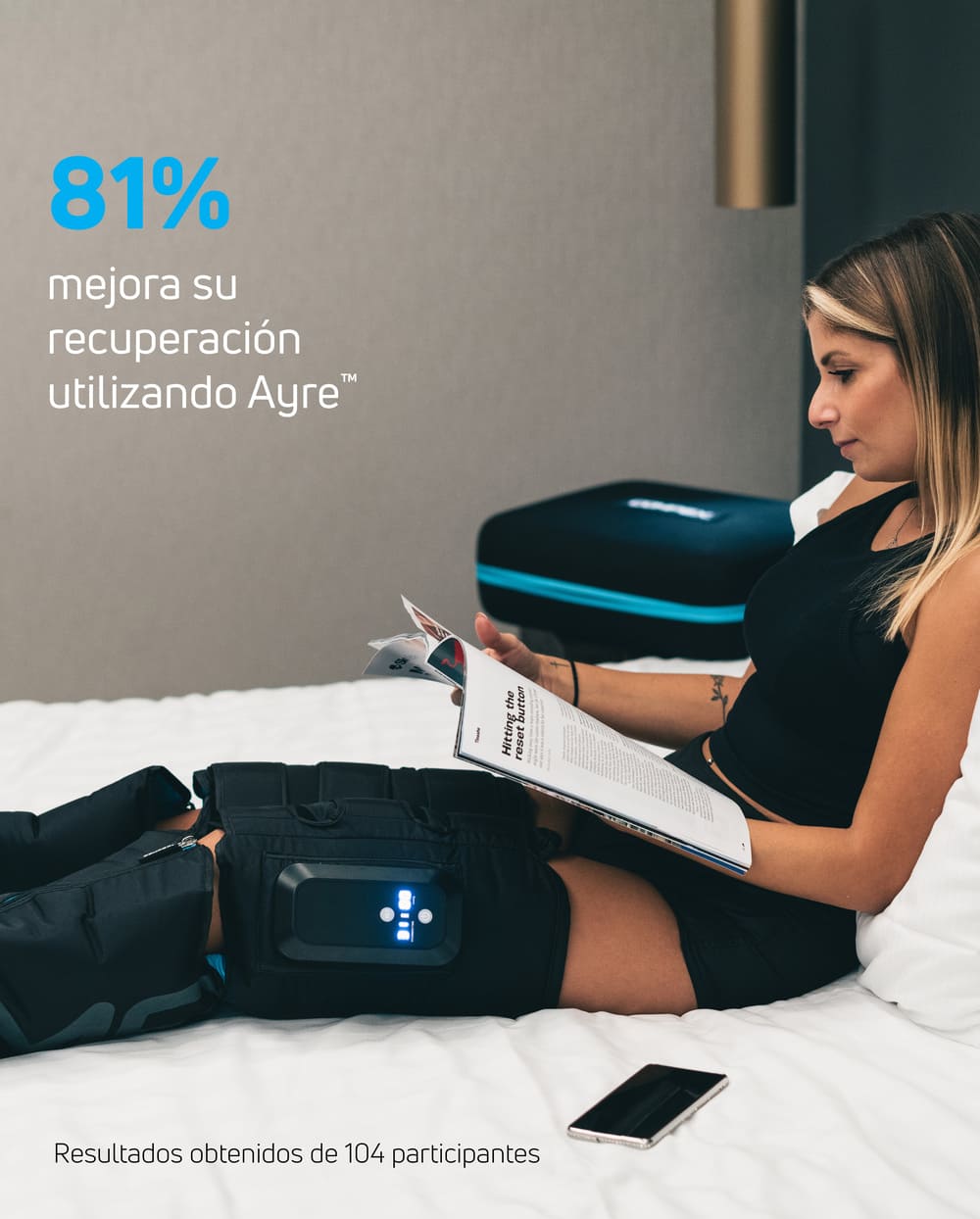 81% mejora su recuperación utilizando las botas de compresión y presoterapia Compex Ayre™