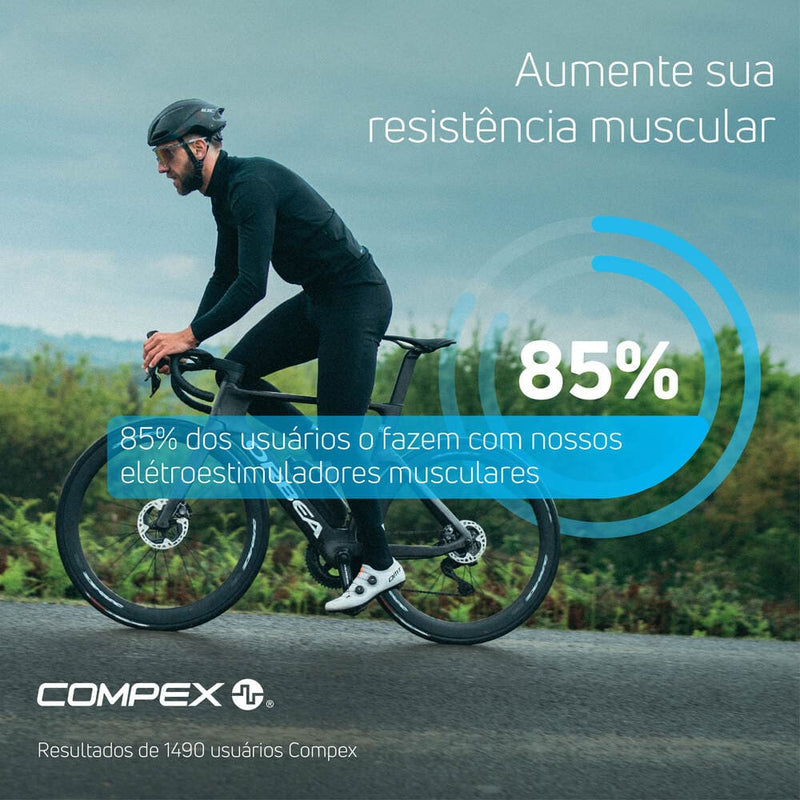 Aumente sua resistência muscular. 85% dos usuários o fazem com nossos elétroestimuladores musculares.