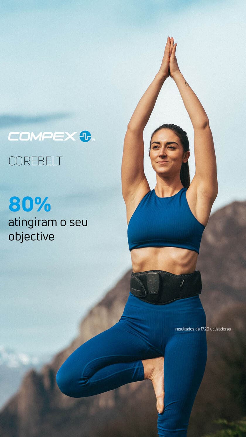 80% atingiram seu objetivo com a Compex Corebelt
