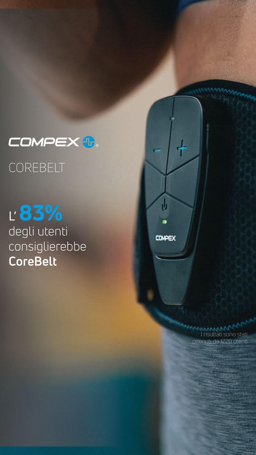 83% raccomanderebbero la Compex Corebelt