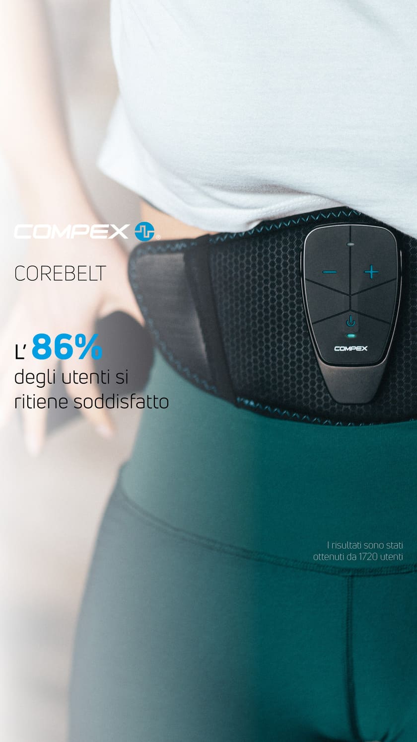 86% sono soddisfatti della Compex Corebelt