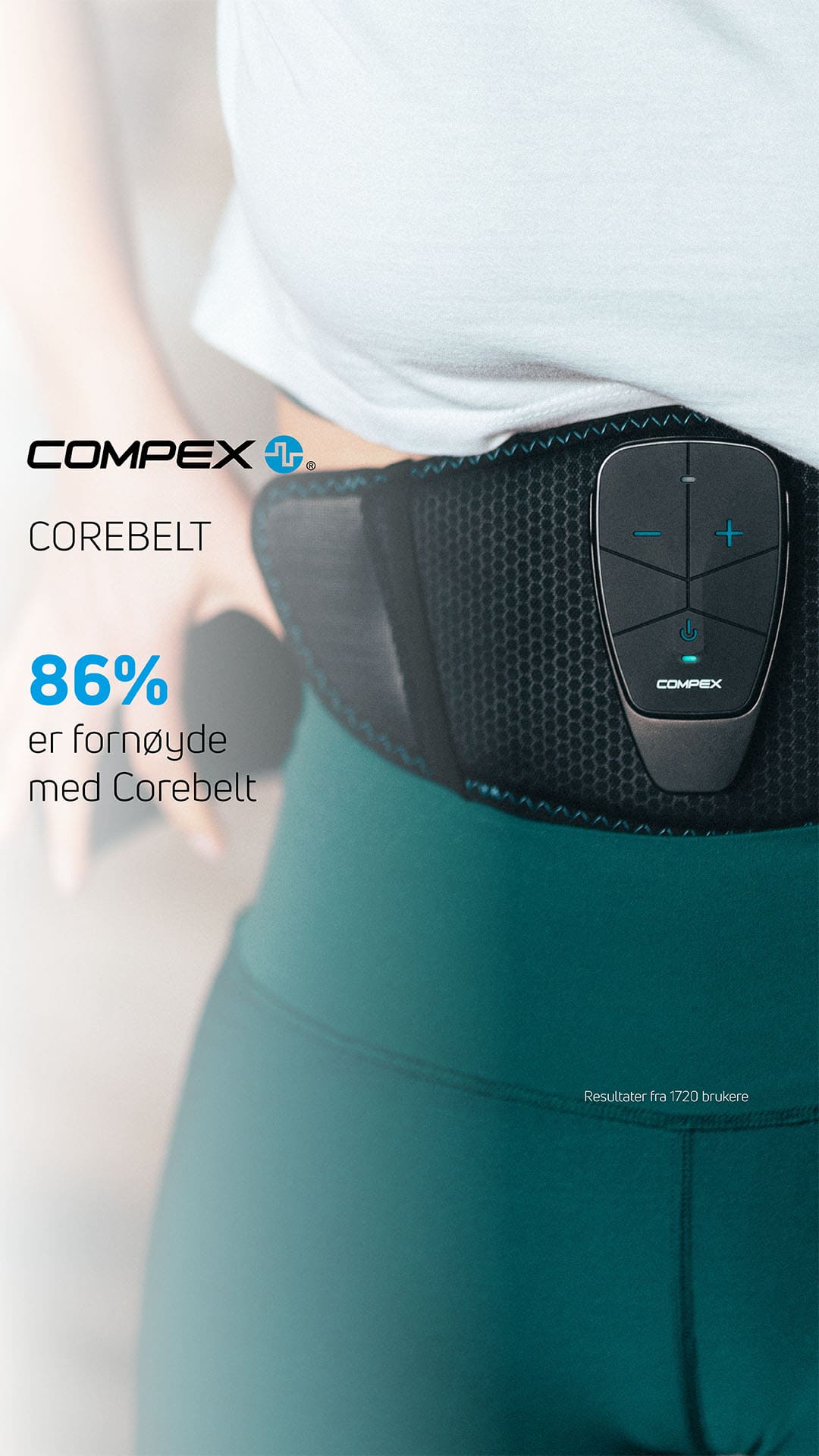 86 % er fornøyde med Compex Corebelt