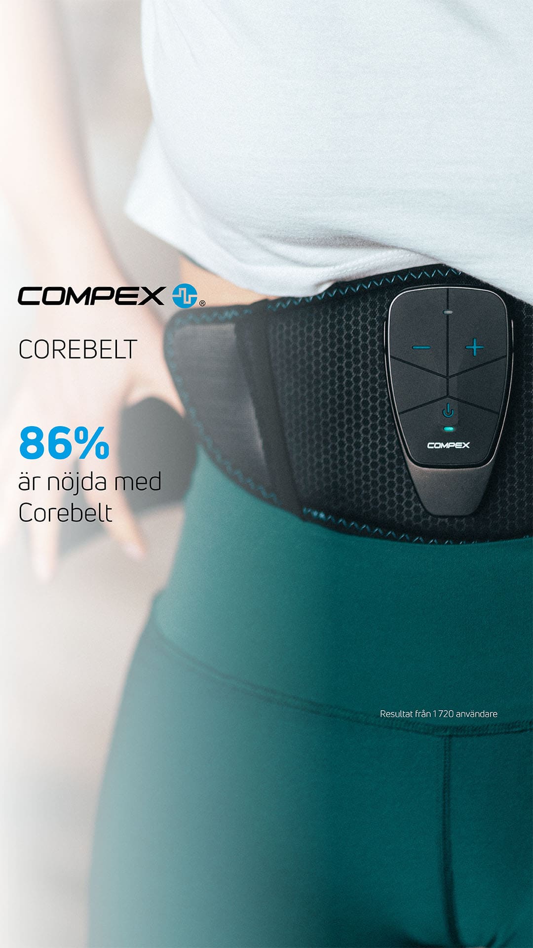 86 % är nöjda med Compex Corebelt