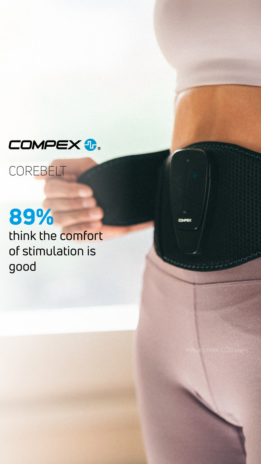 89% of Corebelt users think the comfort of the stimulation is good