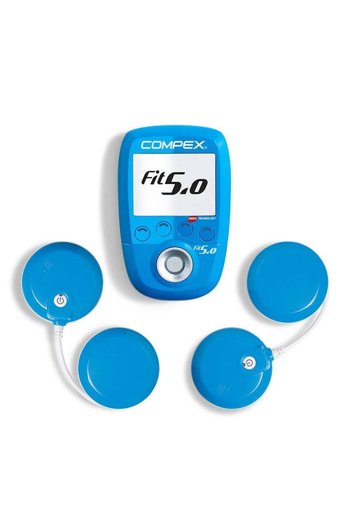 The Compex FIT 5.0 EMS muscle stimulator with 2 modules