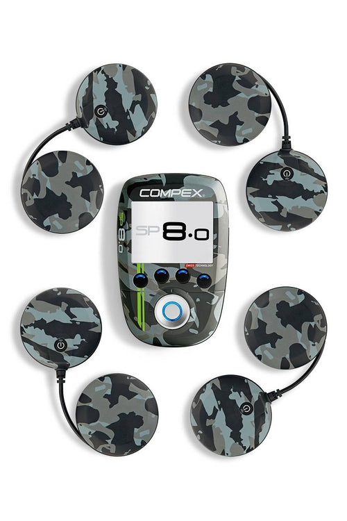The Compex SP 8.0 WOD Edition EMS muscle stimulator and modules
