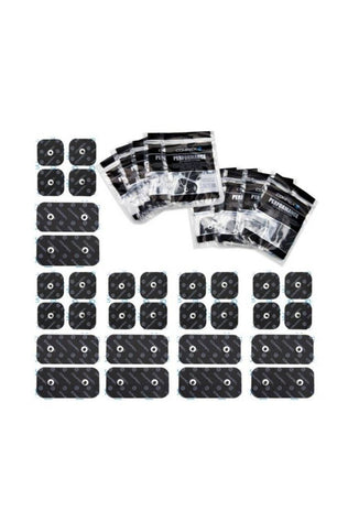 Compex Workout Electrode Pack - 5 packs of small 1-snap electrodes and 5 packs of large 2-snap electrodes