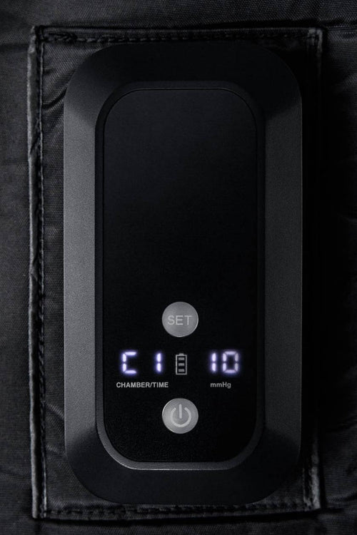 The control unit of the Compex Ayre™ wireless compression boots