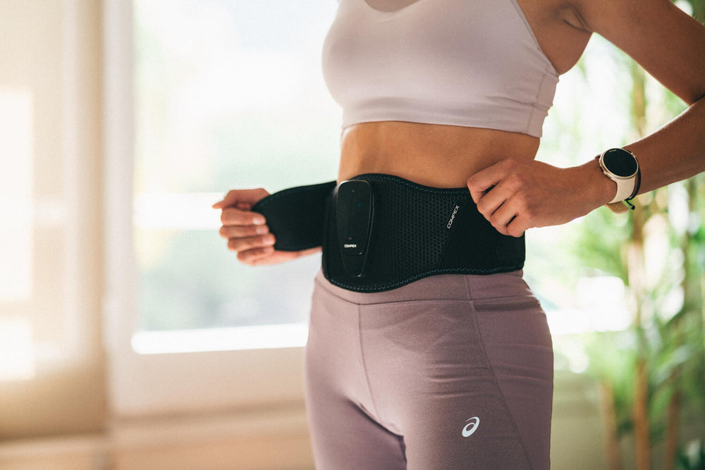 Improve your core strength with the Compex Corebelt EMS muscle stimulator belt