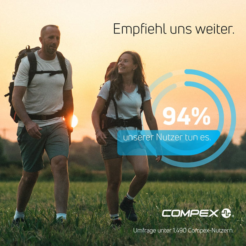 94 % unserer Nutzer empfehlen Compex einem Freund weiter