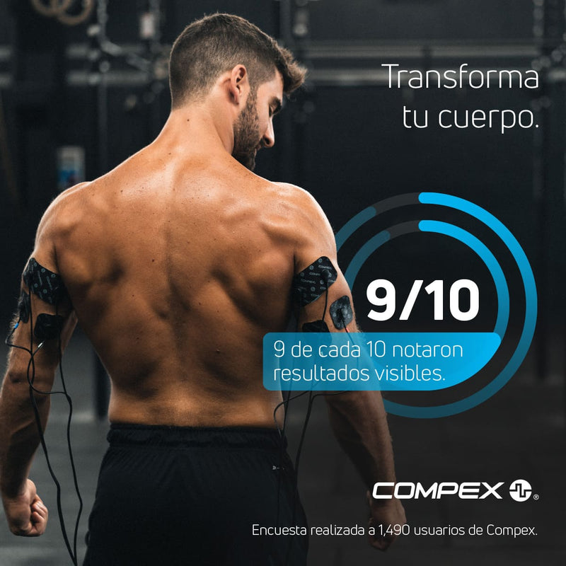 9 de cada 10 usuarios notaron resultados visibles al utilizar los eléctroestimuladores musculares Compex