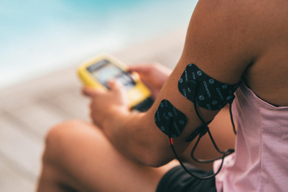 Relieve your muscle pain with the Compex Fitness EMS muscle stimulator