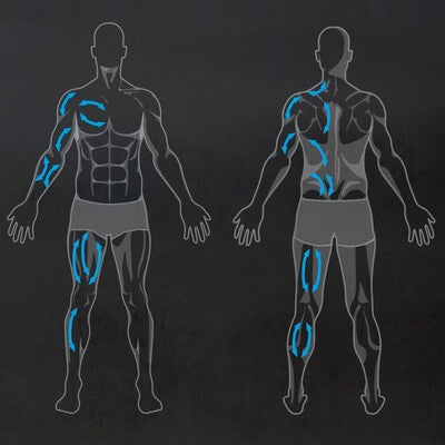 Compex Fixx massage body chart