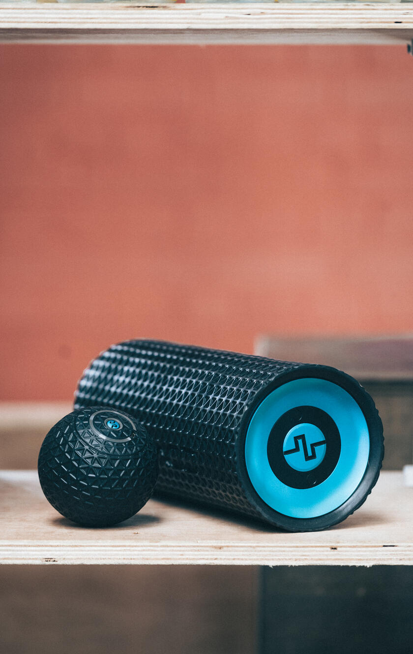 The Compex Ion and Molecule vibrating massage roller and ball