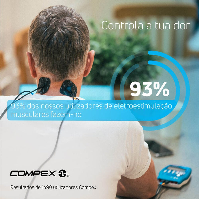 Controla a tua dor. 93% dos nossos utilizadores de elétroestimulação musculares fazem-no.