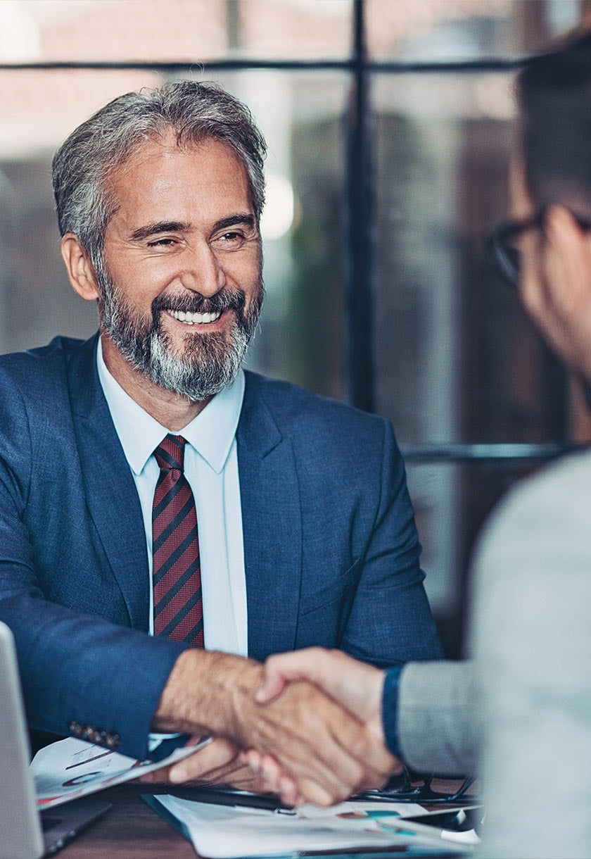 Two men shaking hands