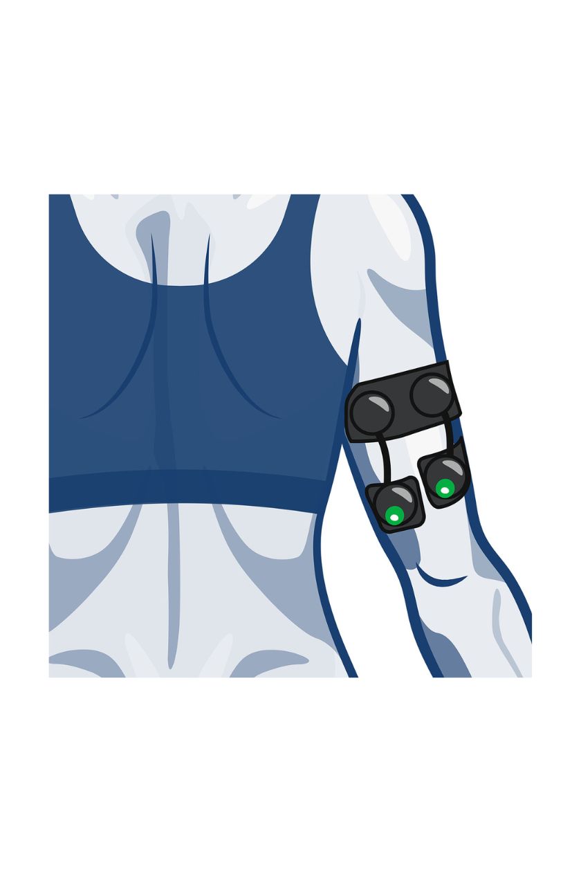 Tricep electrode placement for women with wireless Compex EMS muscle stimulator