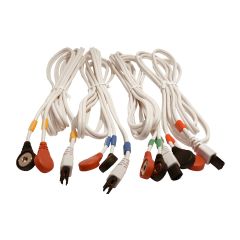 JUEGO DE 4 CABLES  COMPEX BLANCOS 6 PINS-SNAP