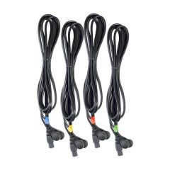 Set of 4 Cables 6P Snap - Black