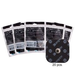 Compex Easy Snap Electrodes - 2" x 2" - Black 5 Pack