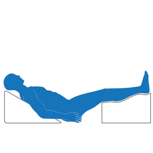 Body Position for treating swollen ankles