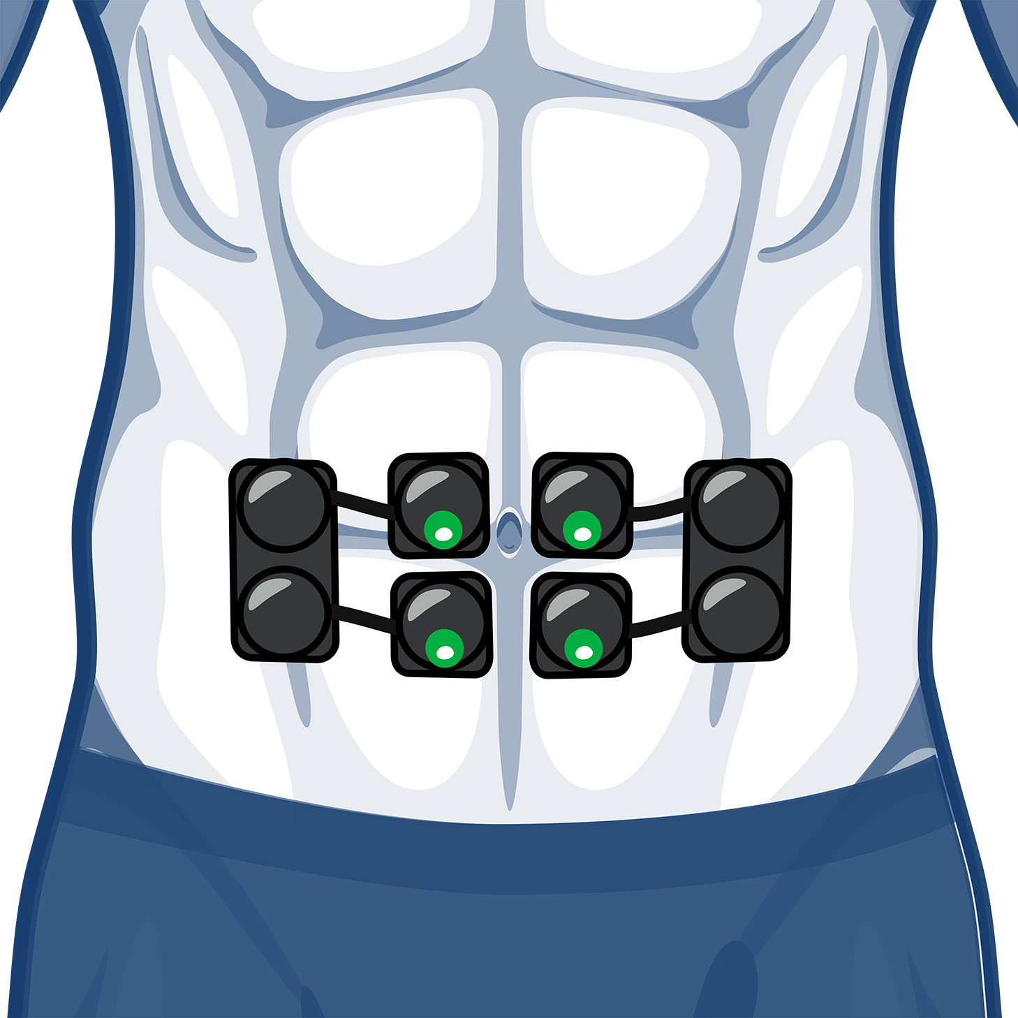 Patch électrostimulation musculaire abdos et bras sans fil