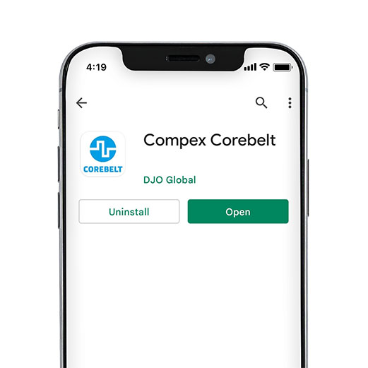 Aplicación Compex CoreBelt - Cómo Empezar