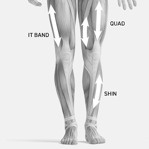 Compex Fixx - Massage Points - Legs - Front