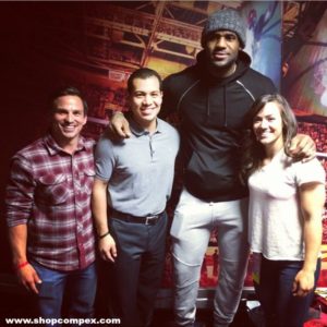 LeBron James with Compex Athletes