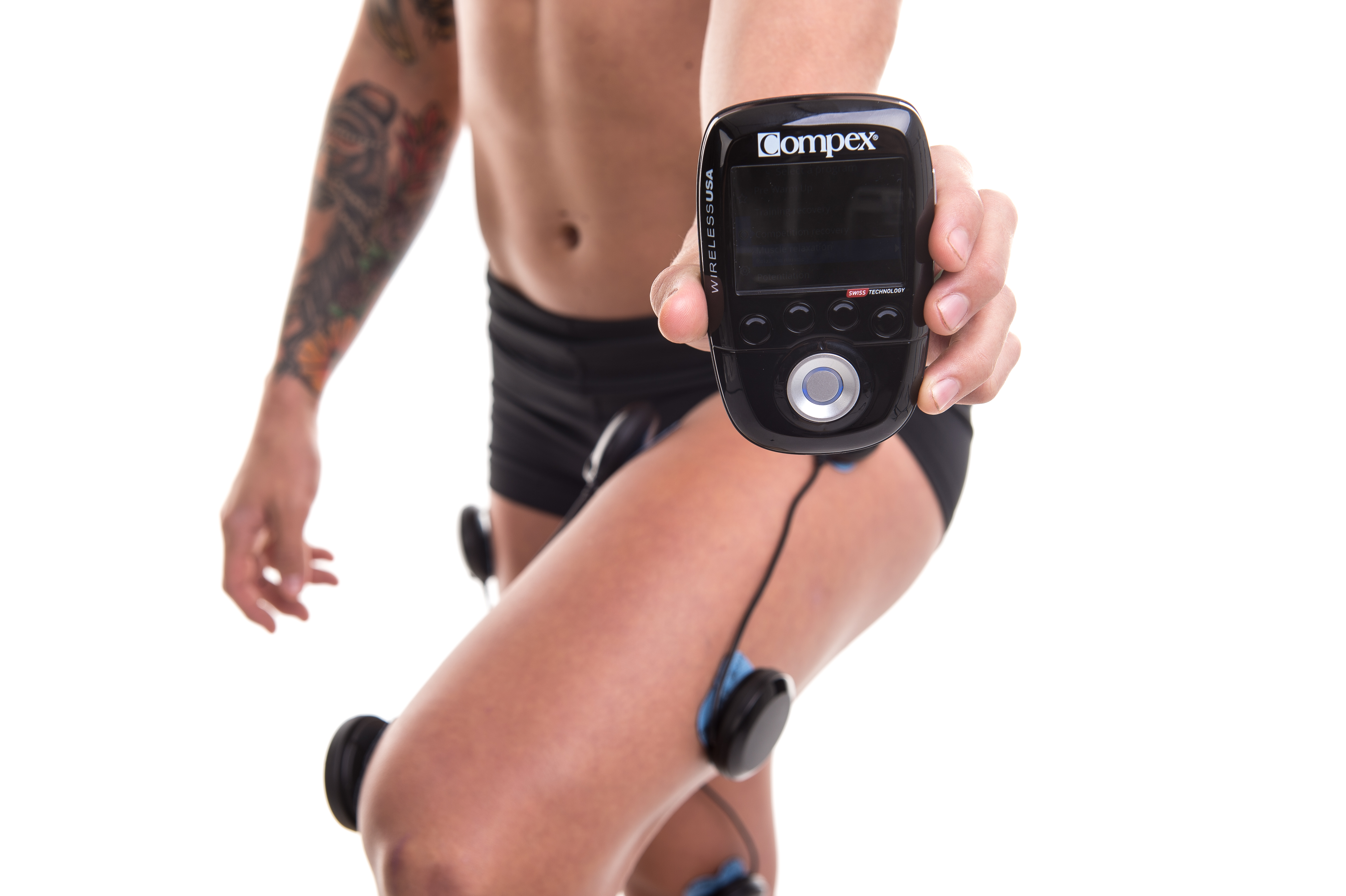 Neuromuscular Electrical Stimulation, NMES Therapy, Compex